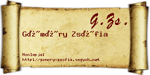 Gömöry Zsófia névjegykártya